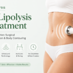 Woman receiving U-Lipolysis treatment for non-surgical fat reduction and body contouring
